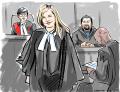 Court sketch of Hilary Dudding in court