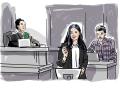 Court sketch of Alannah Buera in court