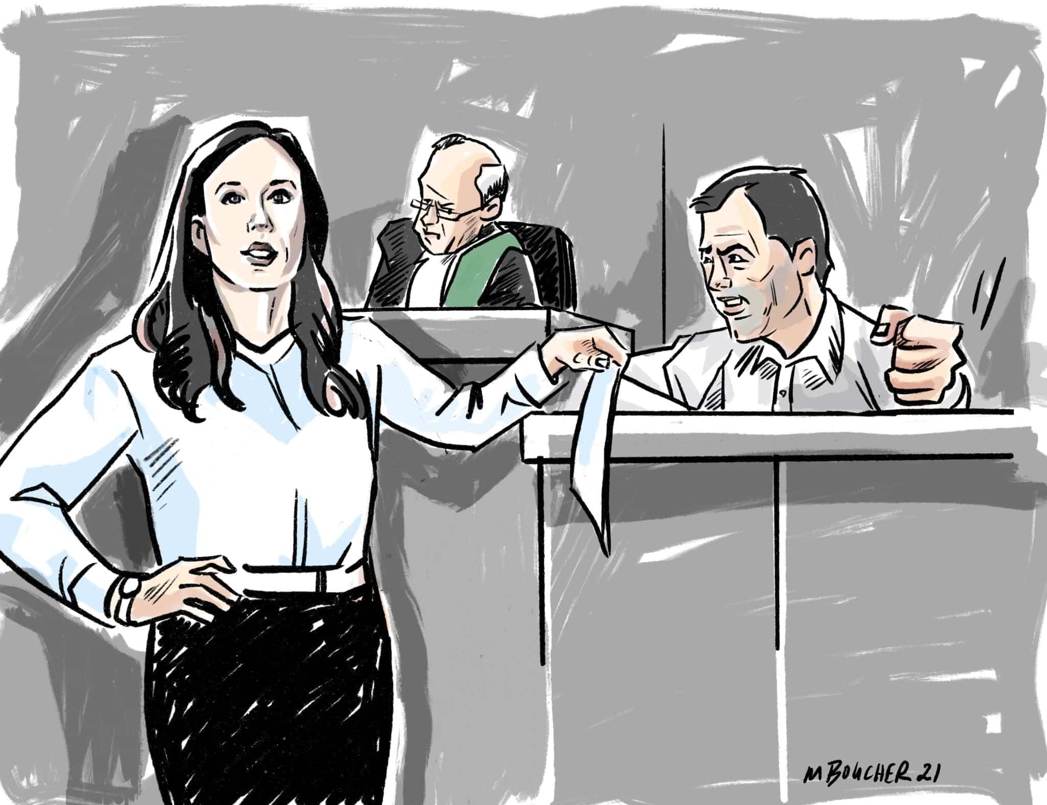 Chloe Boubalos court sketch