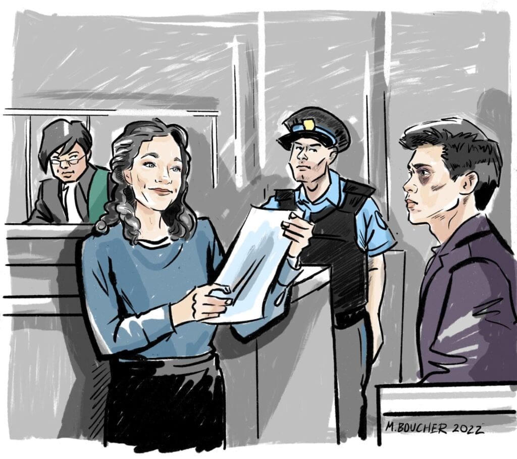 Teodora Pasca Court Sketch