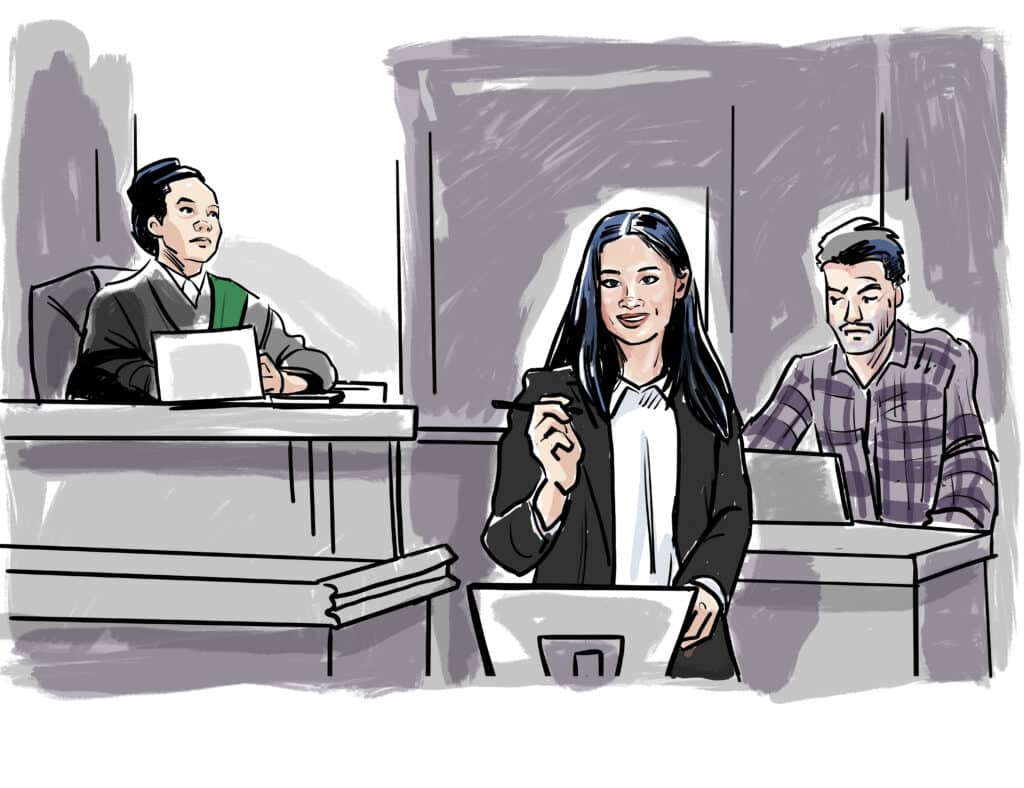 Allanah Buera court sketch