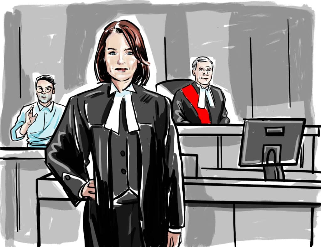 Samantha Bondoux court sketch